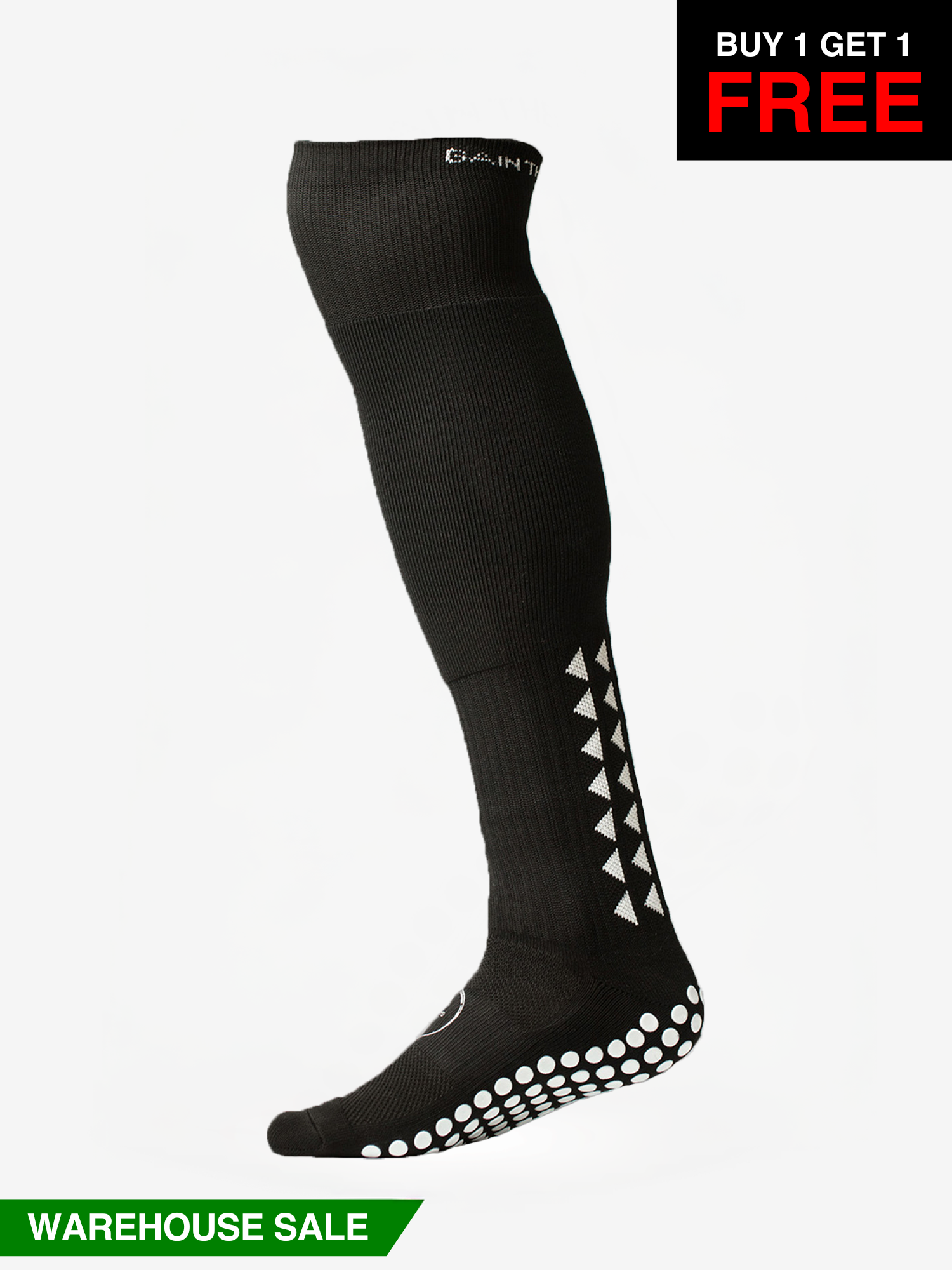 GRIP SOCKS 2.0  Full Length - Black - WAREHOUSE SALE BUY 1 GET 1 FREE