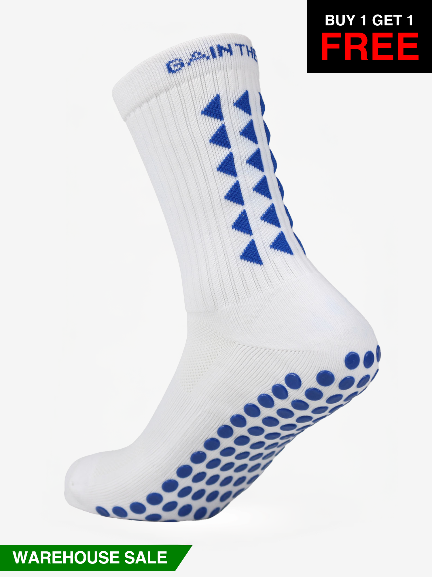 LIMITED EDITION GRIP SOCKS 2.0 – Weiß und Blau 