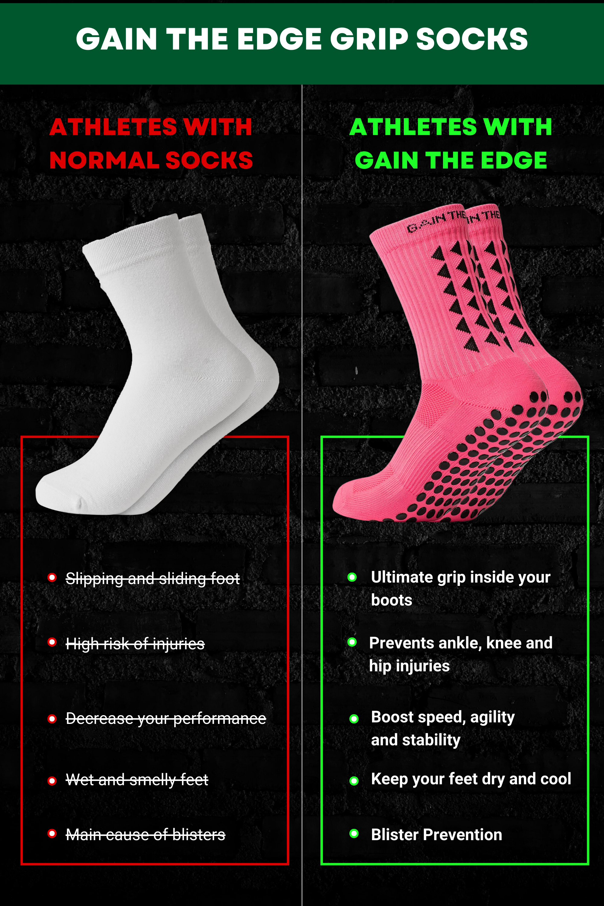 GRIP SOCKS 2.0  MidCalf Length - Pink