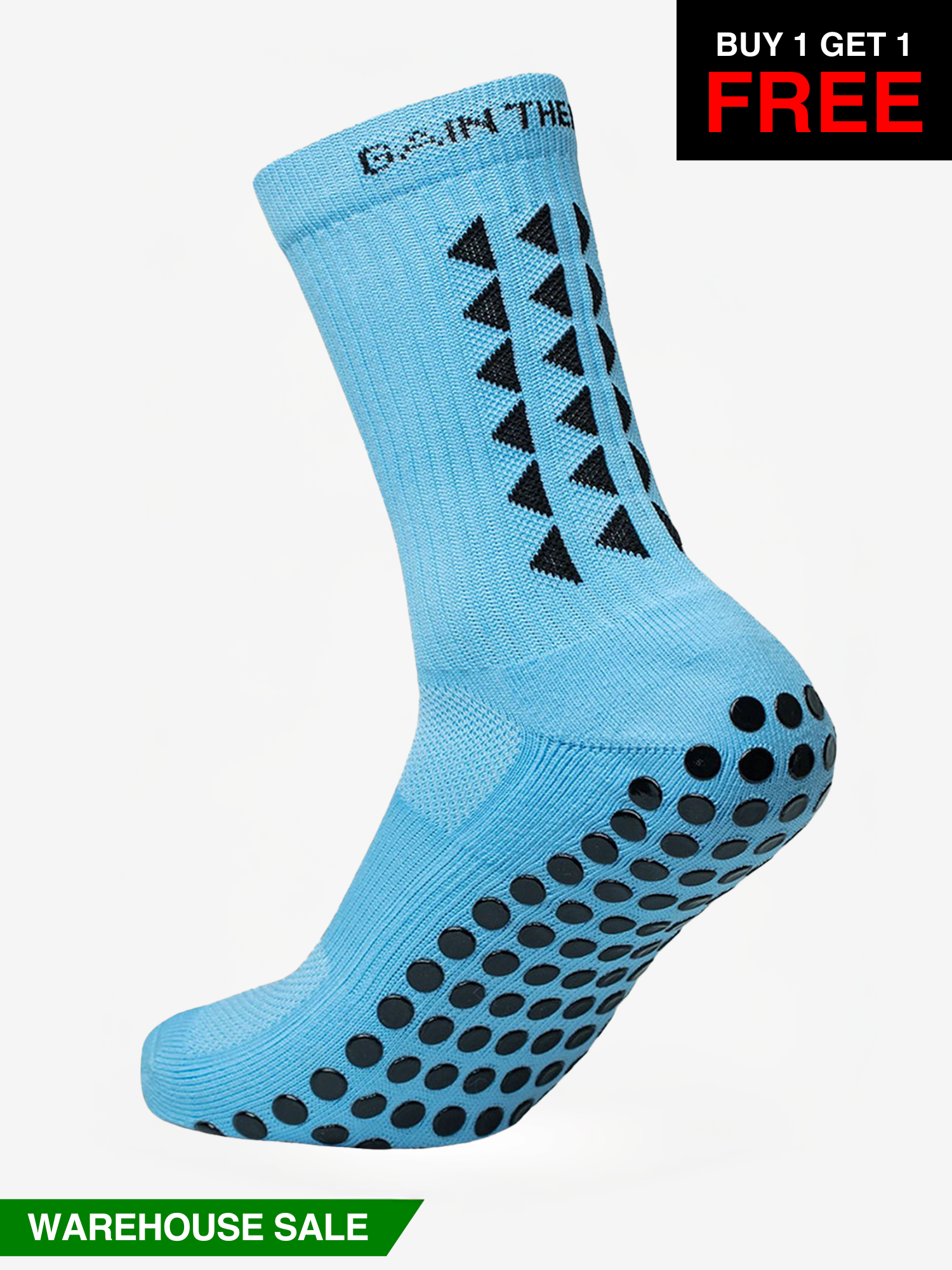 GRIP SOCKS 2.0 Wadenlang - Hellblau 