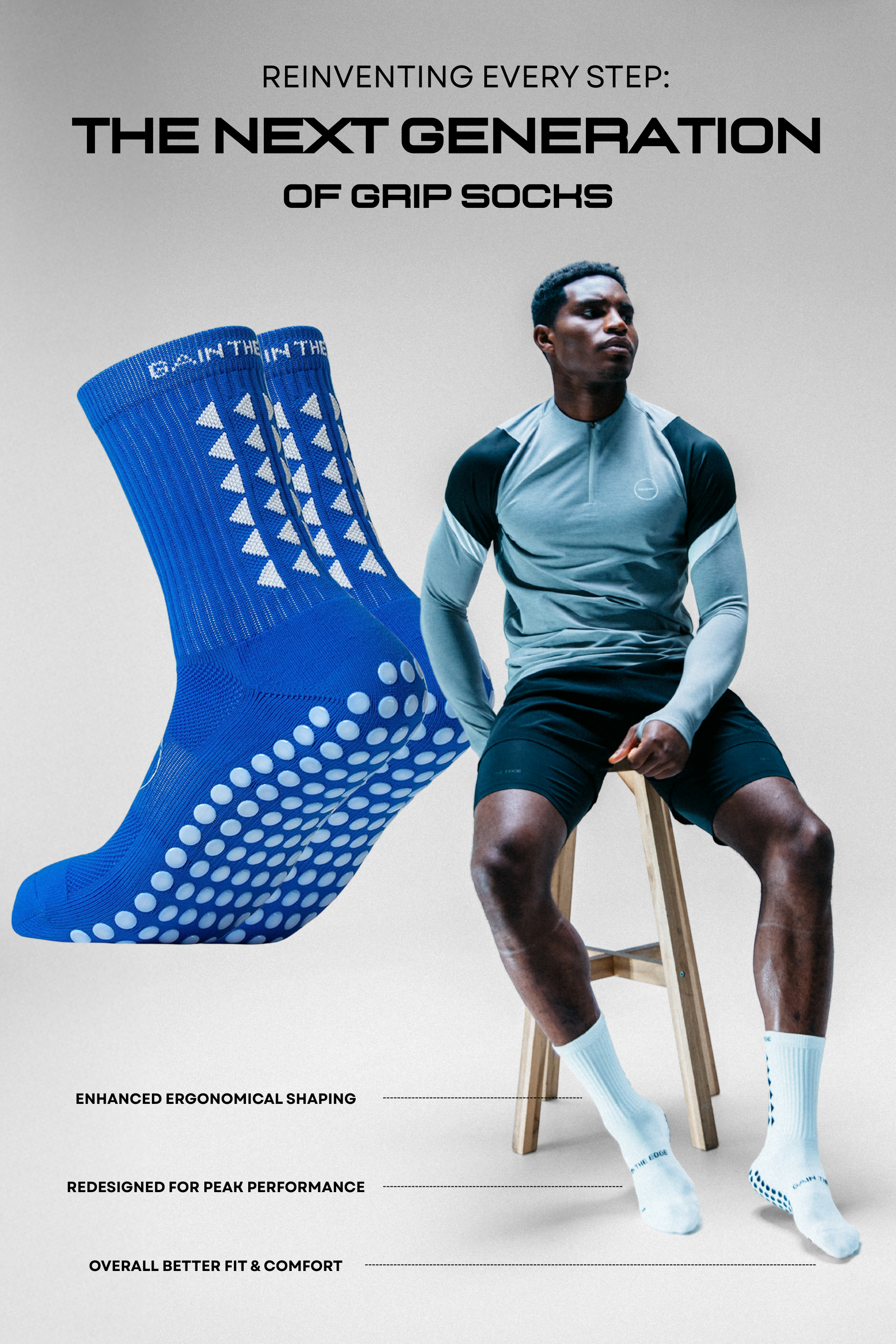 GRIP SOCKS 3.0  MidCalf Length - Blue