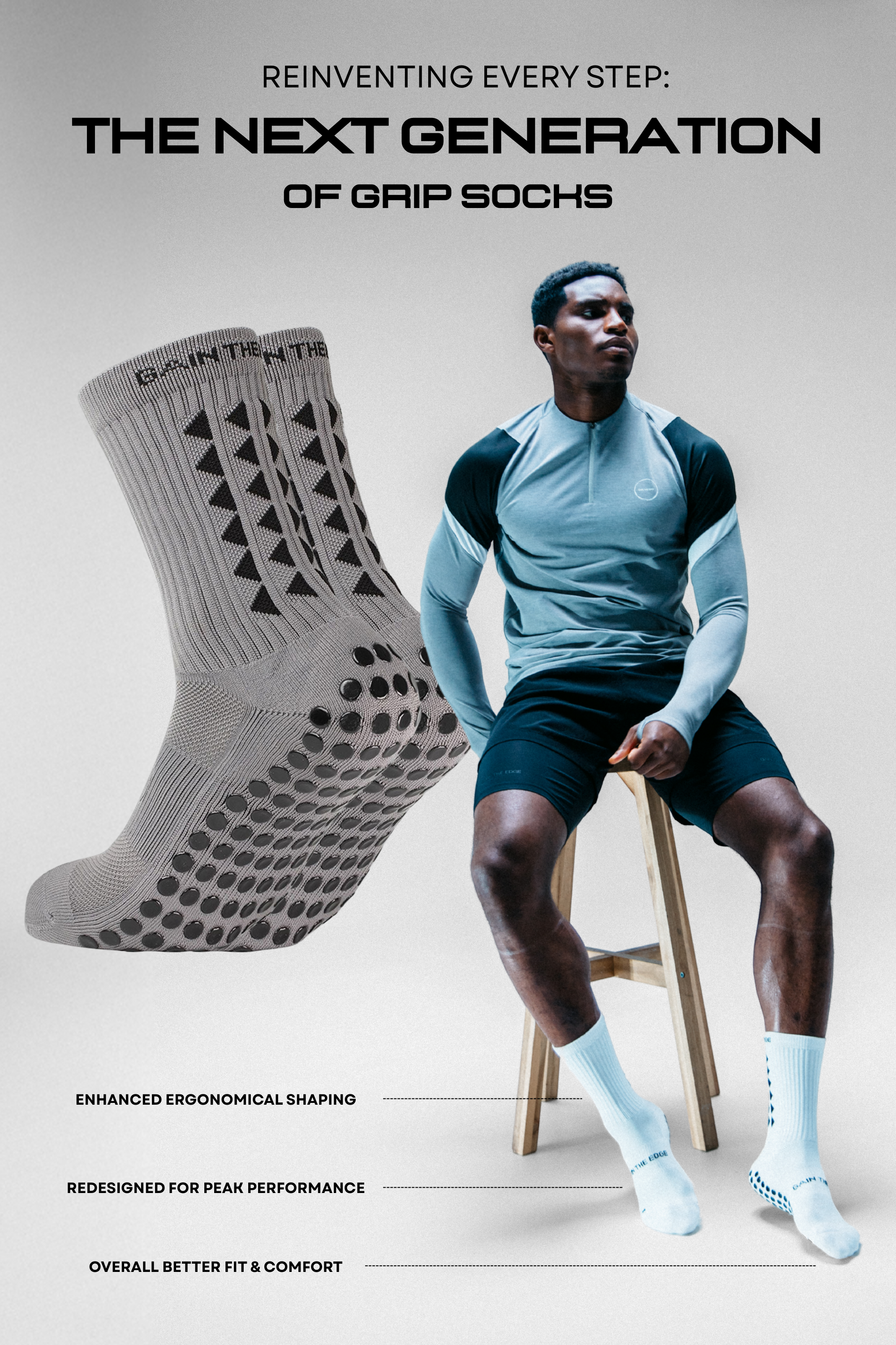 GRIP SOCKS 3.0  MidCalf Length - Grey
