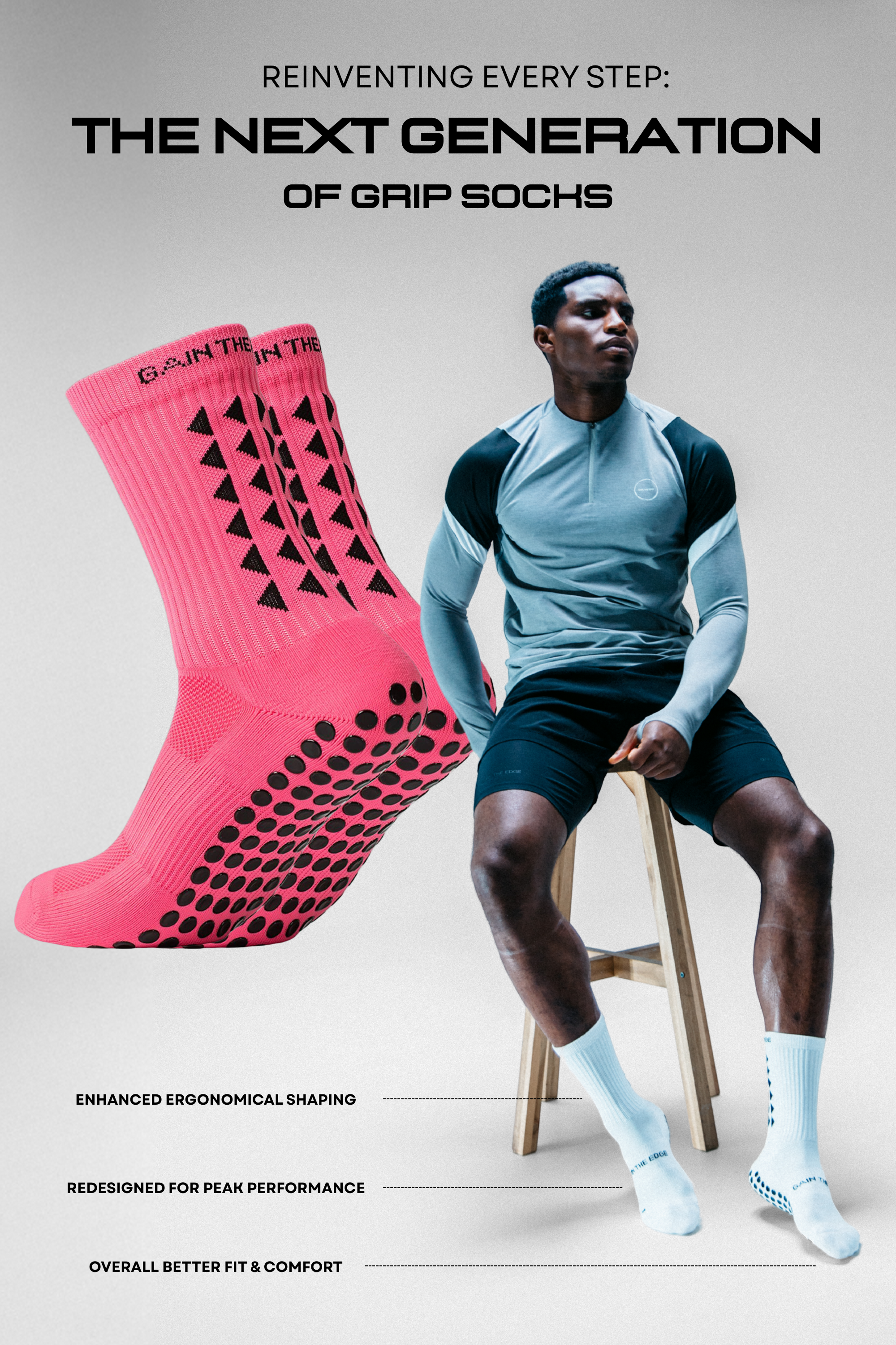 GRIP SOCKS 3.0  MidCalf Length - Pink