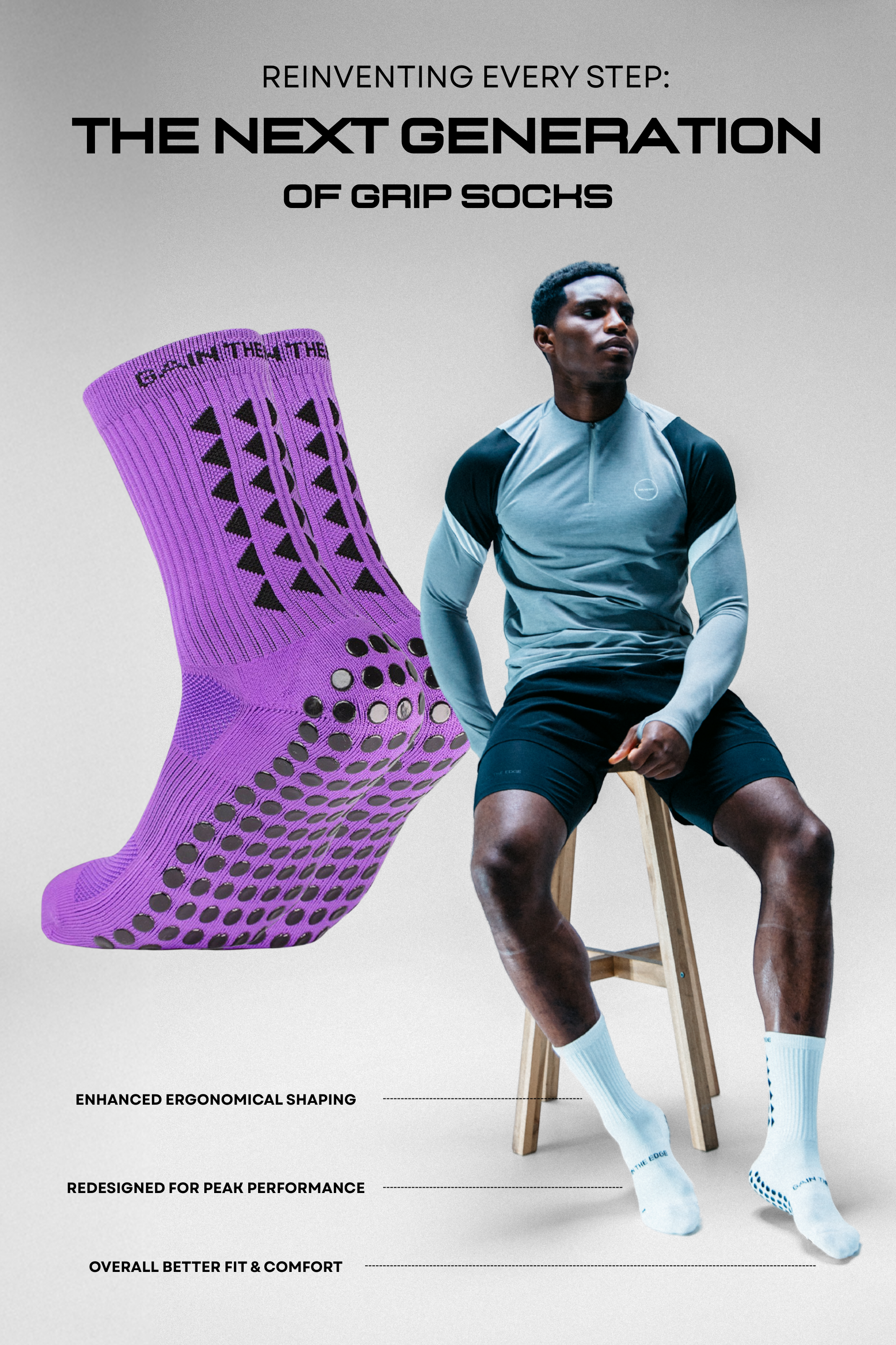 GRIP SOCKS 3.0  MidCalf Length - Purple