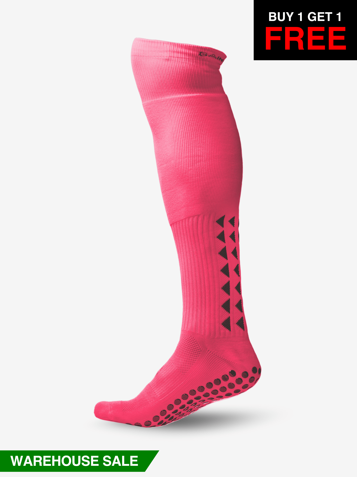 GRIP SOCKS 2.0 Full Length - Pink - WAREHOUSE SALE BUY 1 GET 1 FREE - Gain The Edge EU