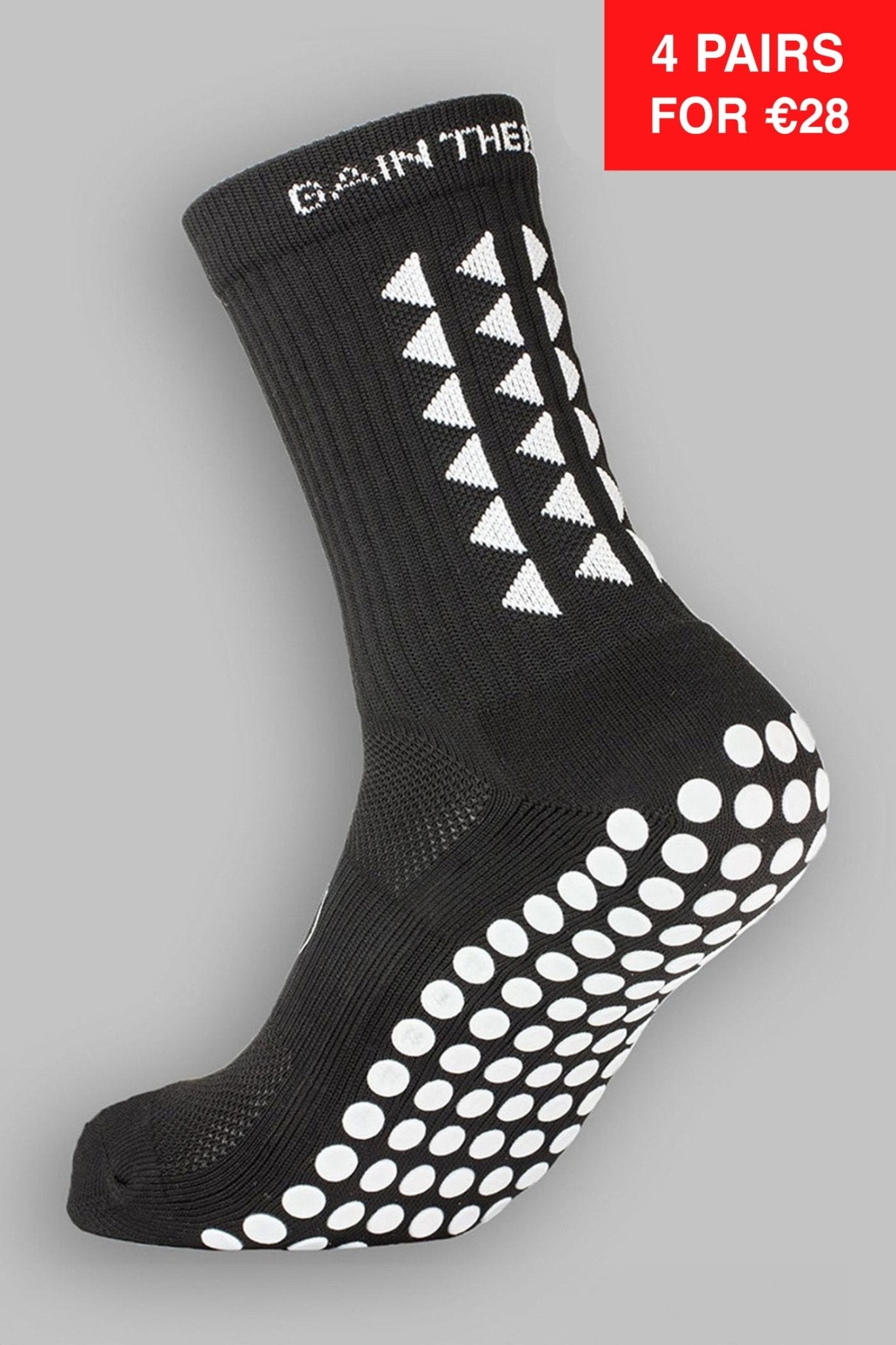 GRIP SOCKS 2.0 MidCalf Length - Black - Gain The Edge EU