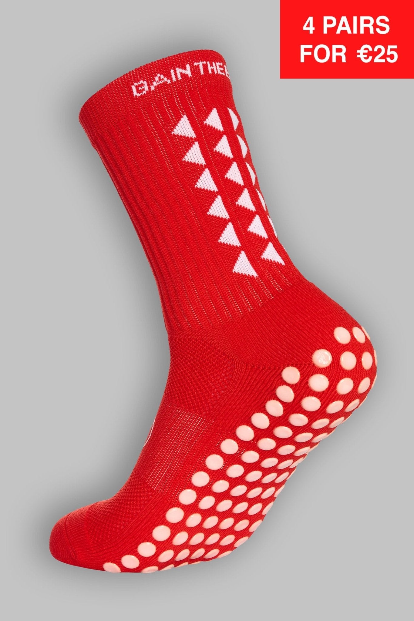 GRIP SOCKS 2.0 MidCalf Length - Red - Gain The Edge EU