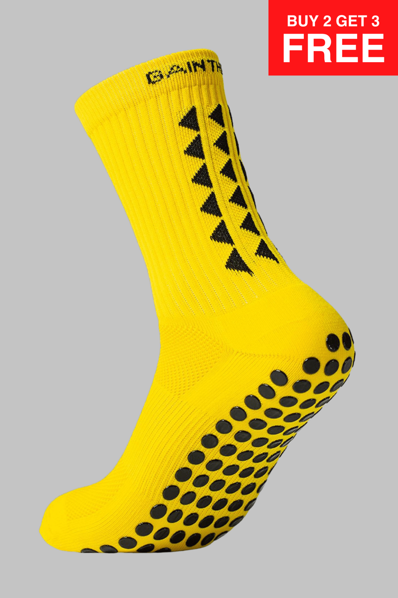 GRIP SOCKS 2.0 MidCalf Length - Yellow - Gain The Edge EU