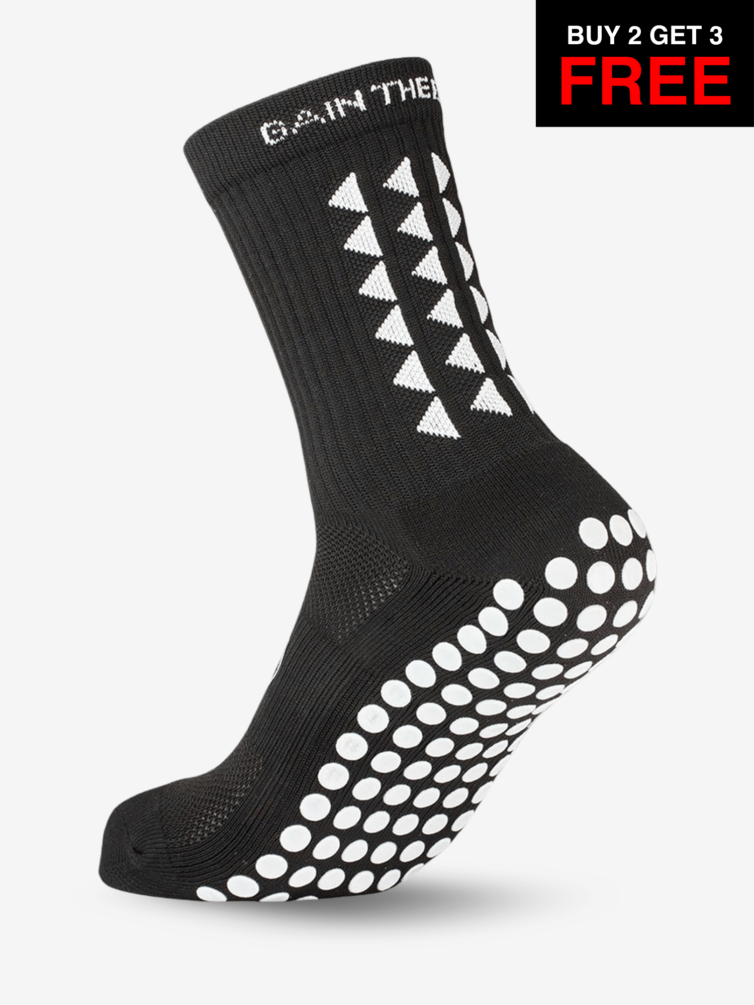 GRIP SOCKS 3.0 MidCalf Length - Black - SALE BUY 2 GET 3 FREE - Gain The Edge EU