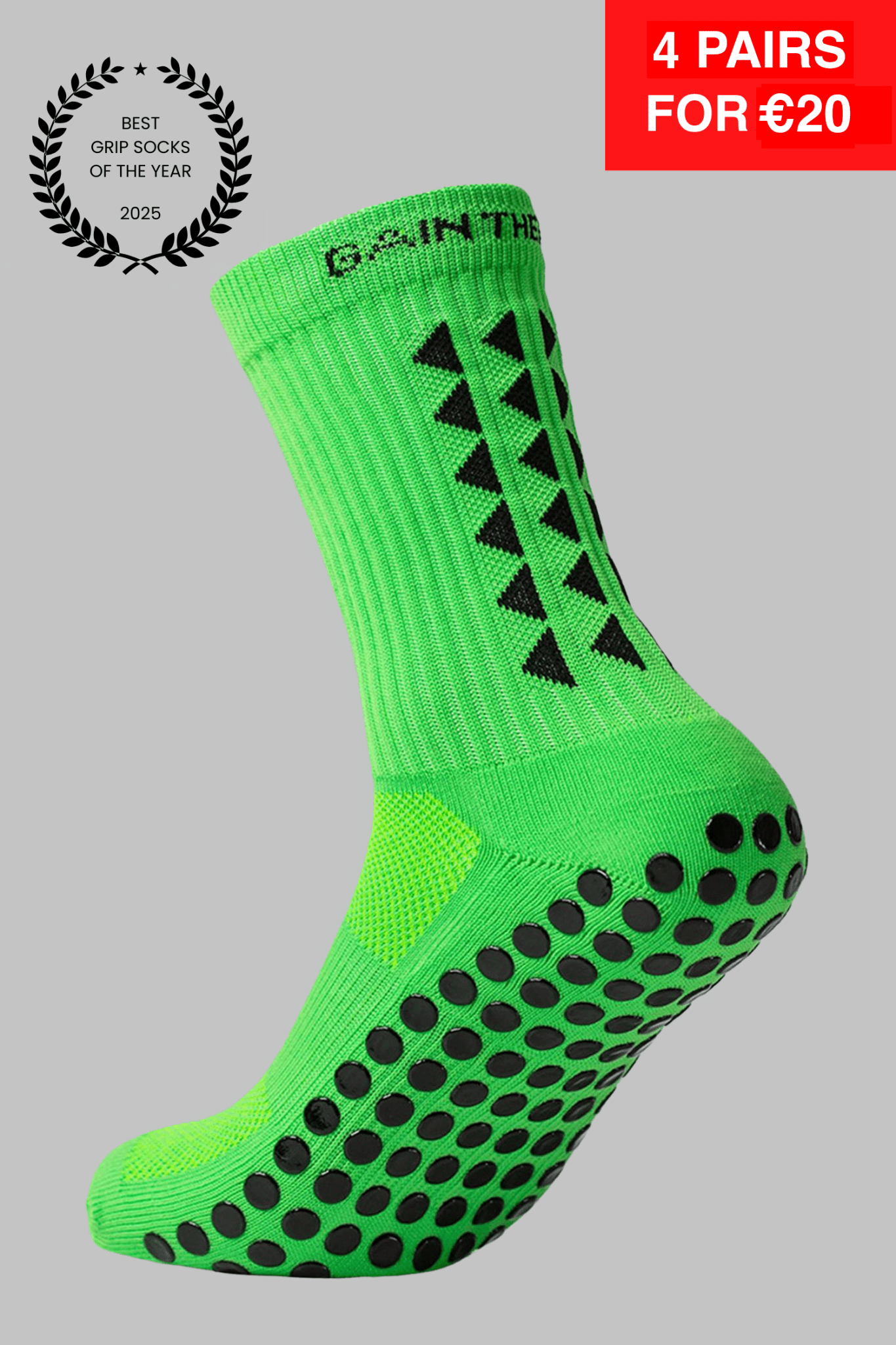 GRIP SOCKS 3.0 MidCalf Length - Green - Gain The Edge EU