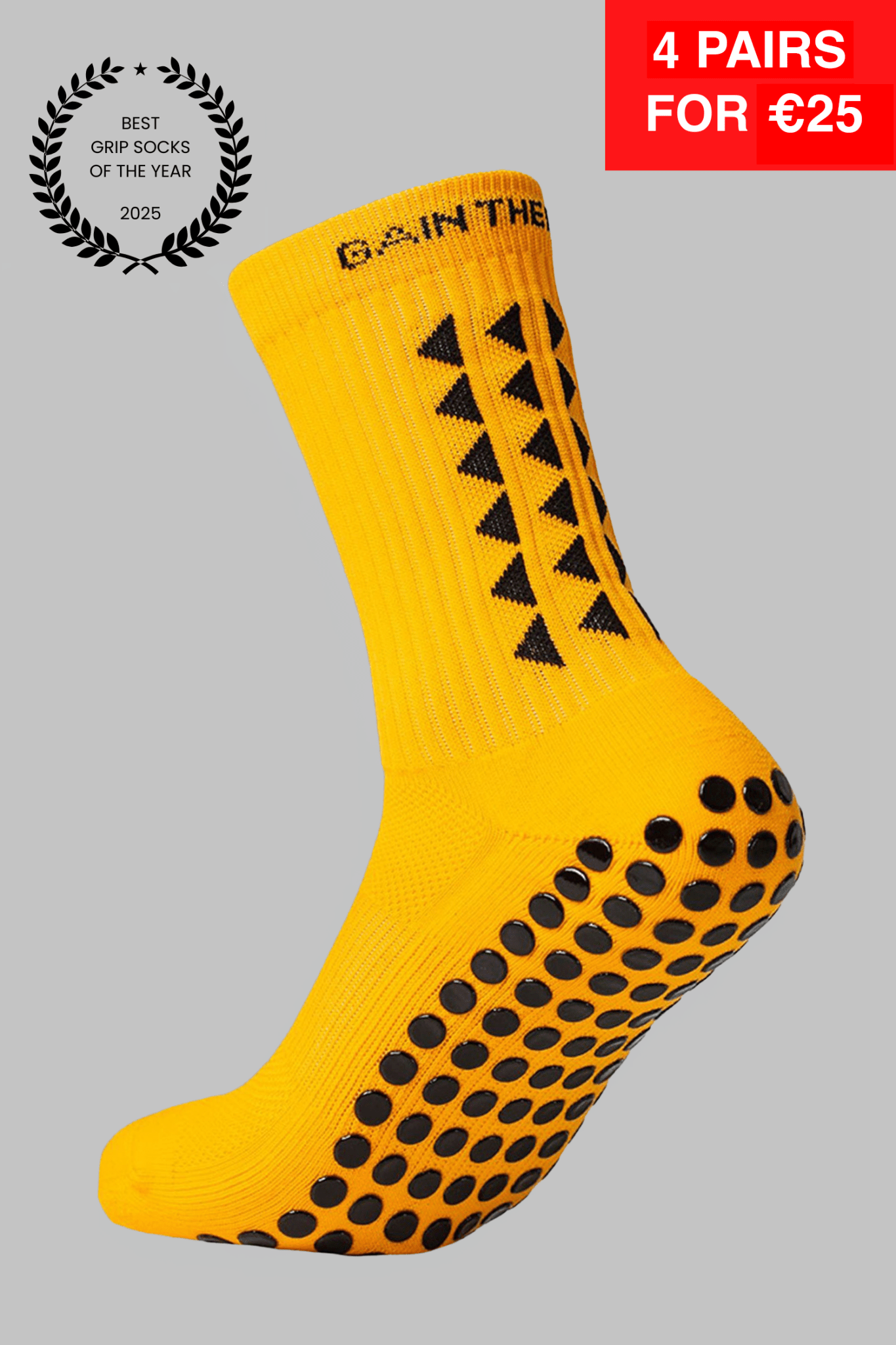 GRIP SOCKS 3.0 MidCalf Length - Orange - Gain The Edge EU