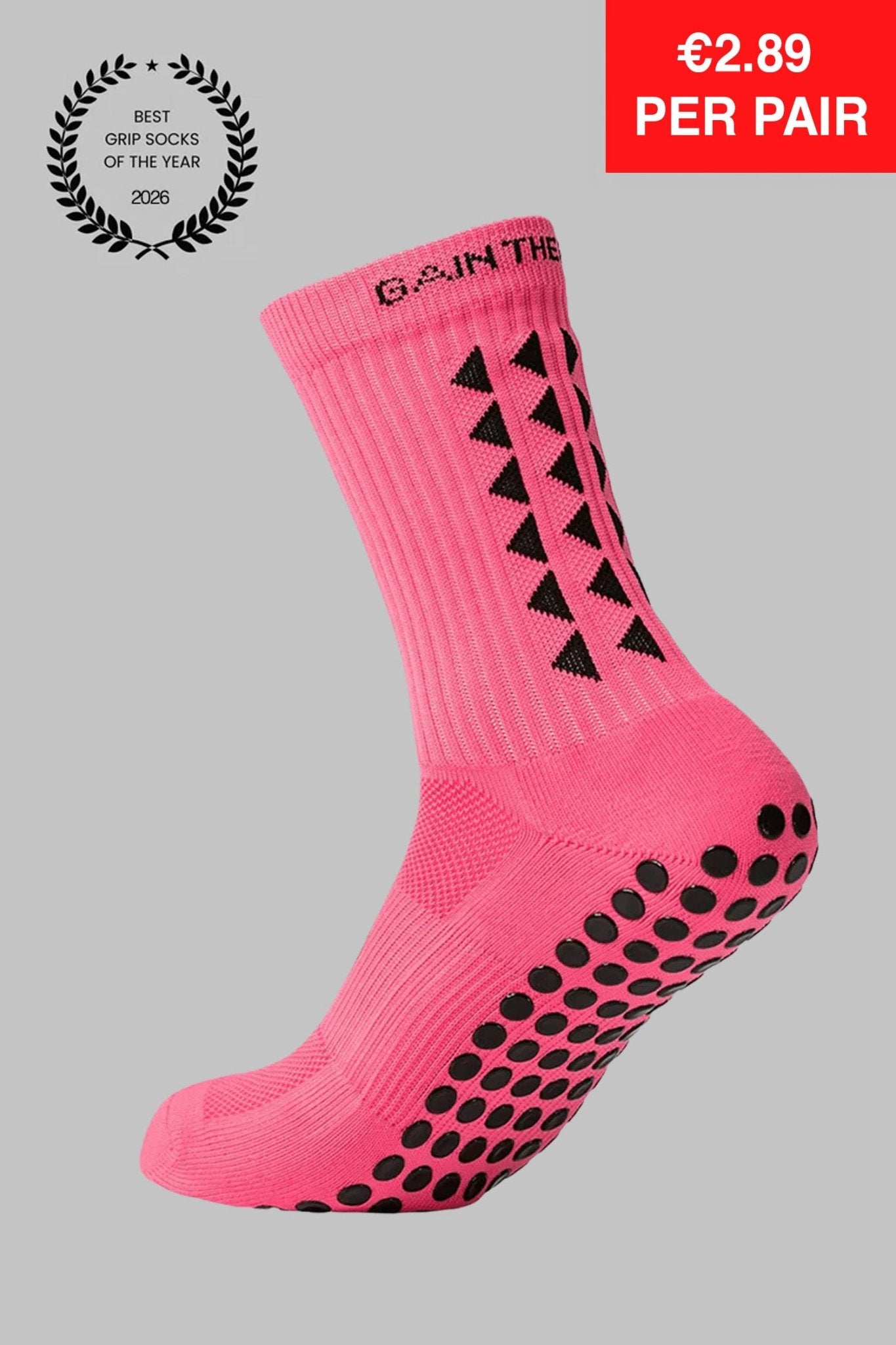GRIP SOCKS 3.0 MidCalf Length - Pink : CRAZY SALE – Gain The Edge EU