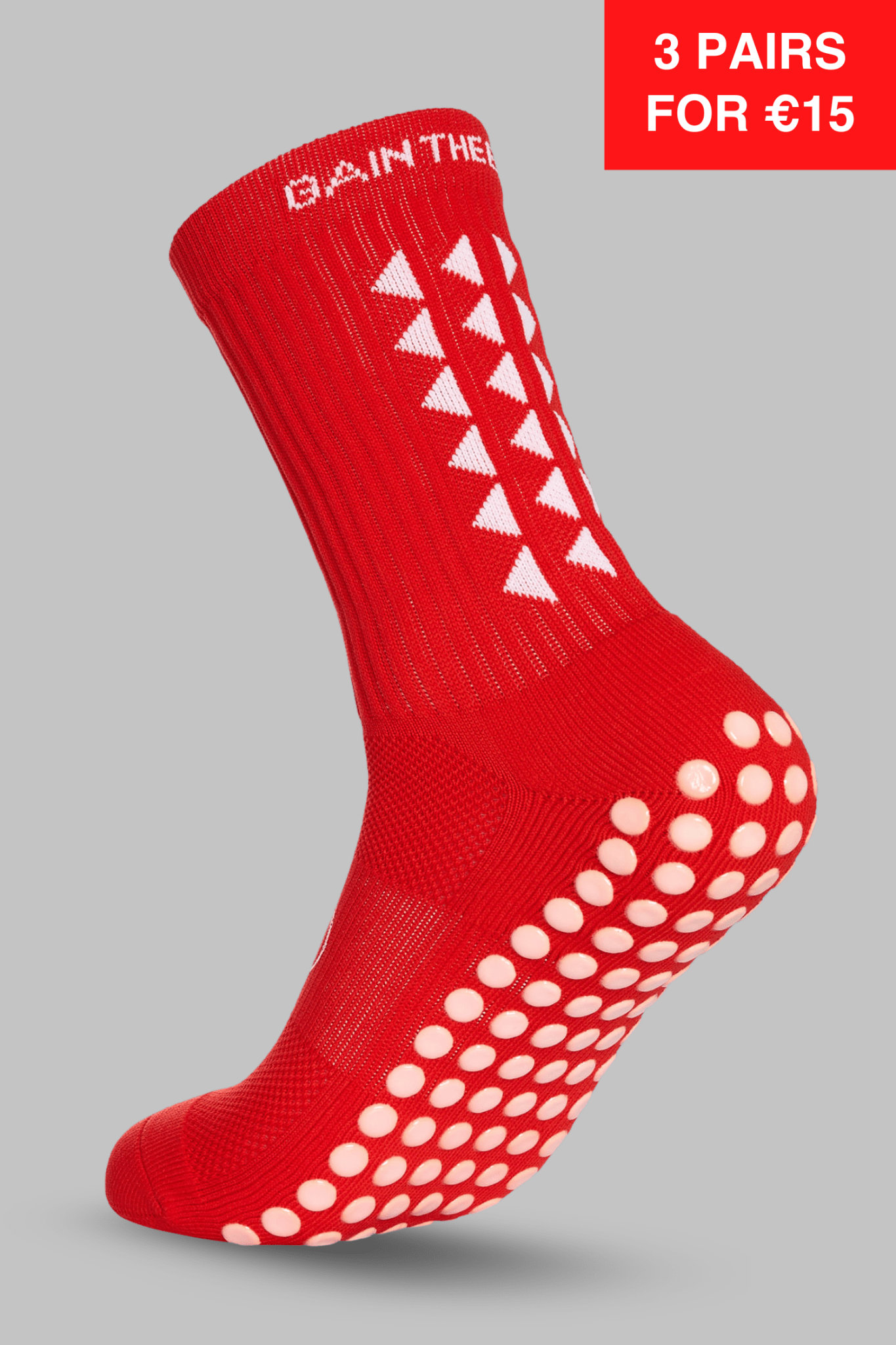 GRIP SOCKS 3.0 MidCalf Length - Red - Gain The Edge EU