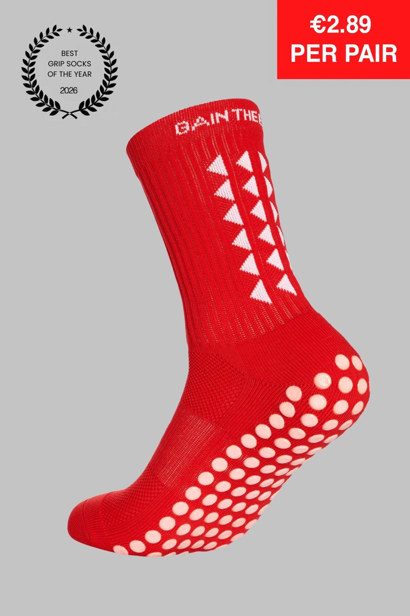 GRIP SOCKS 3.0 MidCalf Length - Red : CRAZY SALE – Gain The Edge EU