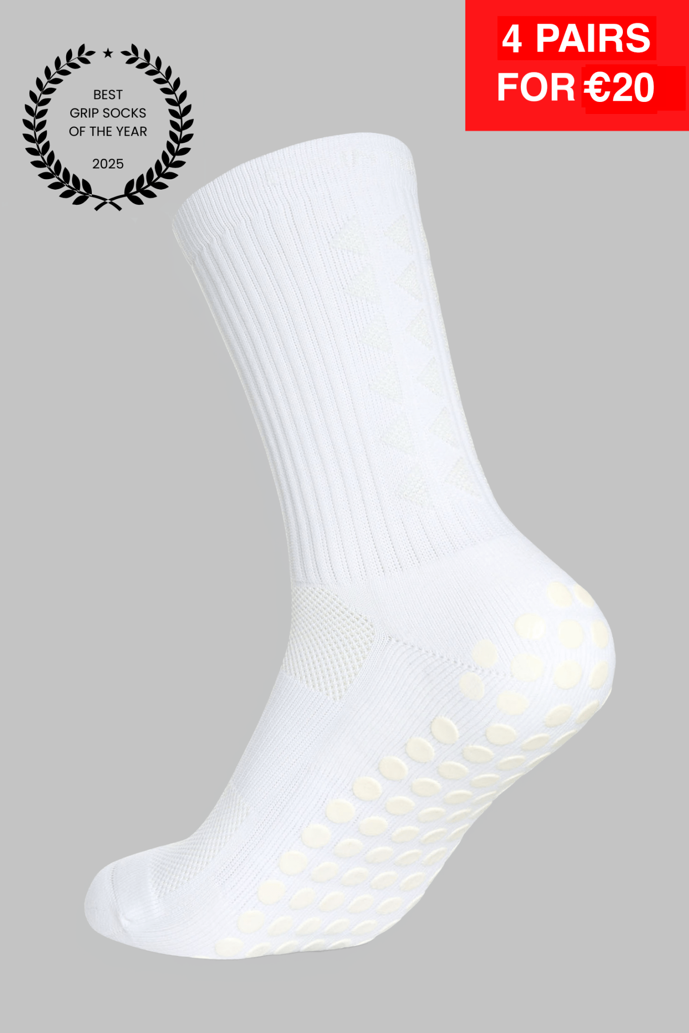 GRIP SOCKS 3.0 midcalf length - WHITEOUT EDITION - Gain The Edge EU