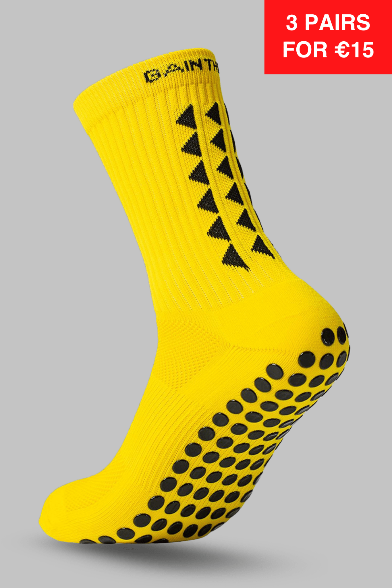 GRIP SOCKS 3.0 MidCalf Length - Yellow - Gain The Edge EU